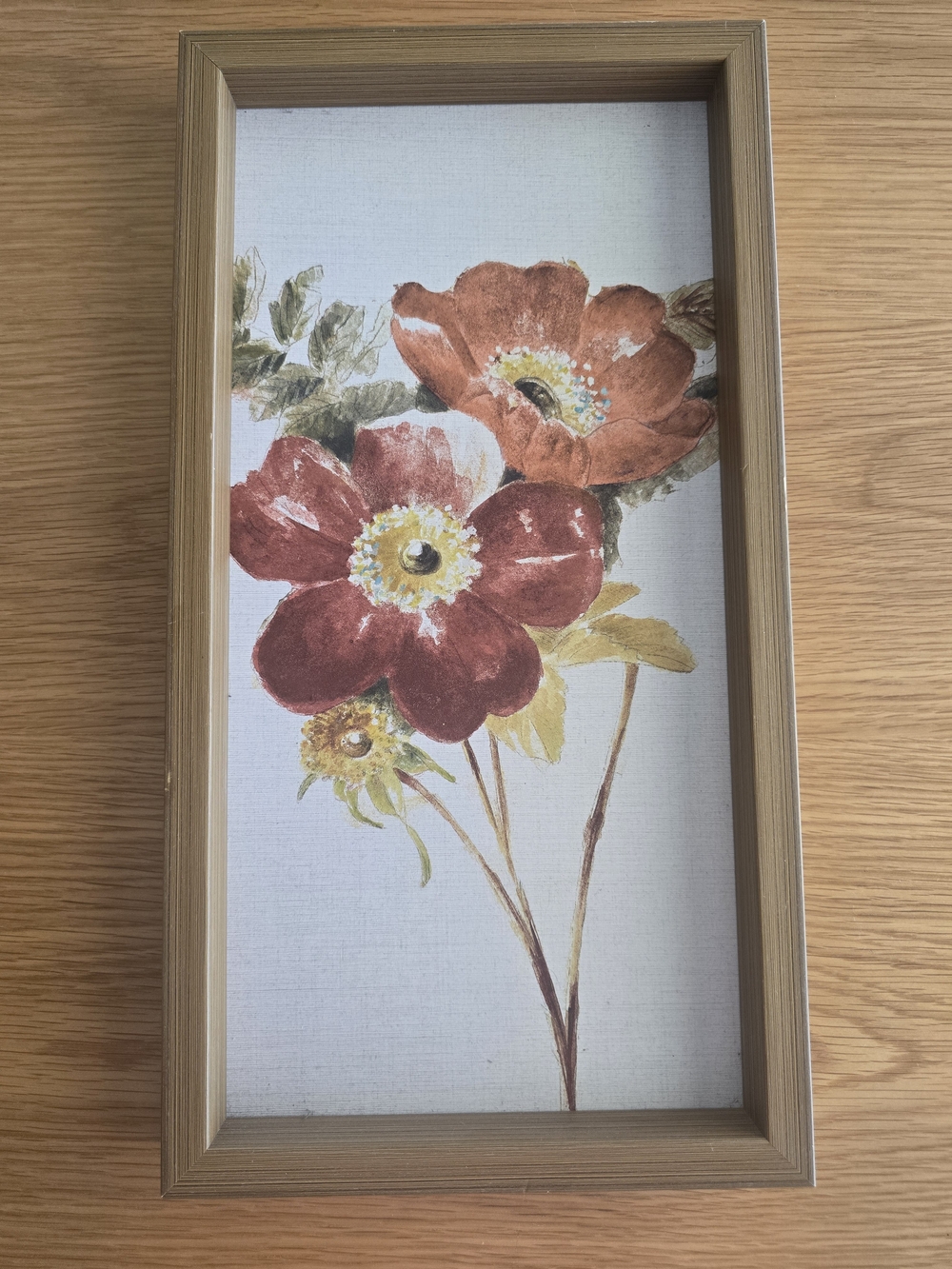 Hobby Lobby Framed Floral Art in Rust and Mustard